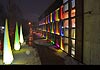 150 Jahre Jubiläum Freiwillige  Feuerwehr Freising, Fensterglühen, lichtkunst, kunstlich, lichtevent, lichtaktion, architekturbeleuchtung, gebäudebeleuchtung, effektlicht, farbige fenster, spiegelungen